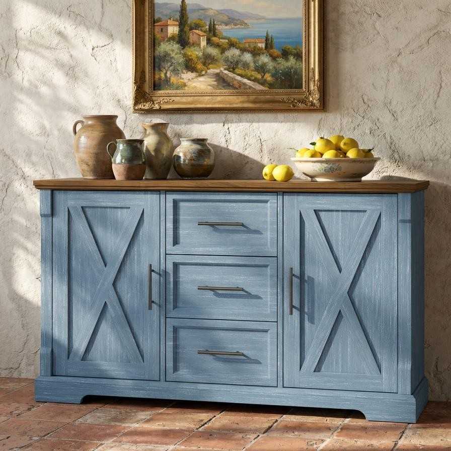 Bleuwharf 2 Door 3 Drawer Cabinet